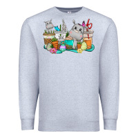 Heather Grey Easter Hippopotamus coffee cups Easter Day Premium Sweatshirt - CowGirlArtShop