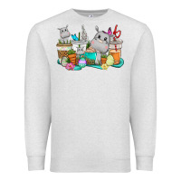 Oatmeal Heather Easter Hippopotamus coffee cups Easter Day Premium Sweatshirt - CowGirlArtShop