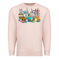 Pale Pink Easter Hippopotamus coffee cups Easter Day Premium Sweatshirt - CowGirlArtShop
