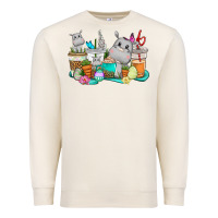 Sandshell Easter Hippopotamus coffee cups Easter Day Premium Sweatshirt - CowGirlArtShop