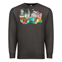 Smoke Easter Hippopotamus coffee cups Easter Day Premium Sweatshirt - CowGirlArtShop