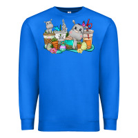 Easter Hippopotamus Coffee Cups Easter Day Premium Sweatshirt | Teevron