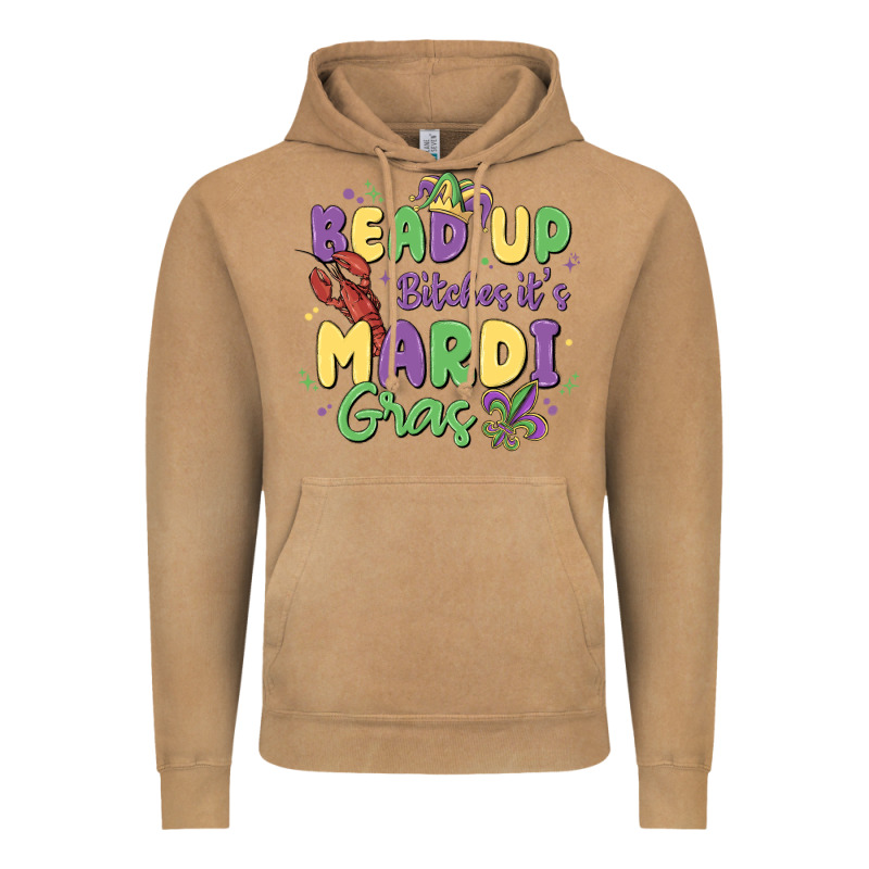 Bead Up Bitches It's Mardi Gras Vintage Hoodie by MaliasSmallBusiness | Teevron