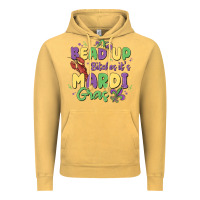 Vintage Mustard bead up bitches it's mardi gras Vintage Hoodie - MaliasSmallBusiness