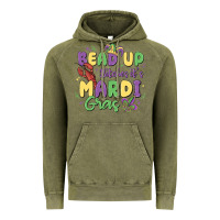 Vintage Olive bead up bitches it's mardi gras Vintage Hoodie - MaliasSmallBusiness