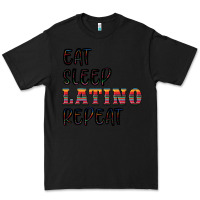 Black eat sleep latino repeat Premium Tee - BundleAndBundleShop