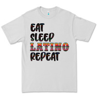 Dove Grey eat sleep latino repeat Premium Tee - BundleAndBundleShop