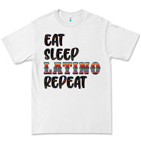 White eat sleep latino repeat Premium Tee - BundleAndBundleShop