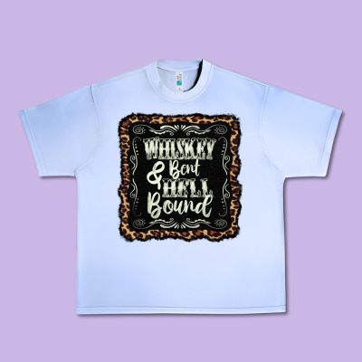 Whiskey Bent Hell Bound Black Urban Heavy Tee Designed By Adodesignshop