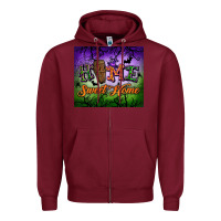 Burgundy Home sweet home Zipper Hoodie - NancyCooperArtShop