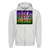 Dove Grey Home sweet home Zipper Hoodie - NancyCooperArtShop