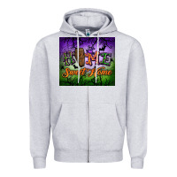 Heather Grey Home sweet home Zipper Hoodie - NancyCooperArtShop