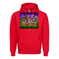 Red Home sweet home Zipper Hoodie - NancyCooperArtShop