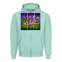 Seafoam Home sweet home Zipper Hoodie - NancyCooperArtShop
