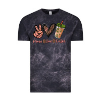 Cloud Black peace love coffee Vintage Tee - NancyCooperArtShop