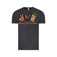 Vintage Black peace love coffee Vintage Tee - NancyCooperArtShop