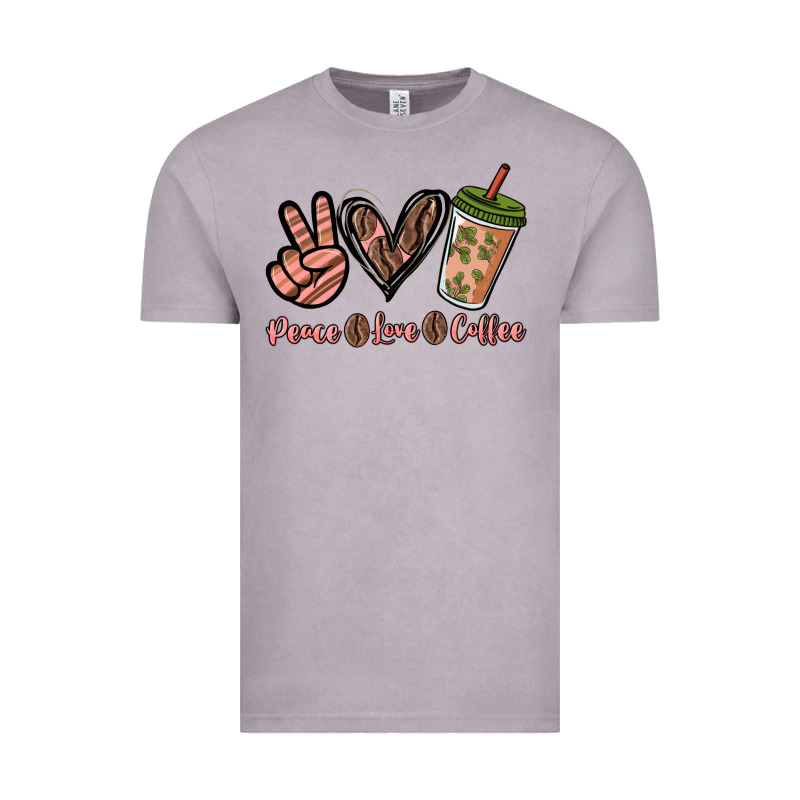 Peace Love Coffee Vintage Tee by NancyCooperArtShop | Teevron