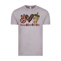Vintage Zinc peace love coffee Vintage Tee - NancyCooperArtShop