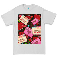 Dove Grey love letters with roses  air Premium Tee - AdoDesignShop