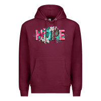 Burgundy hope cancer awareness Premium Hoodie - CowGirlArtShop