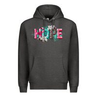 Charcoal Heather hope cancer awareness Premium Hoodie - CowGirlArtShop