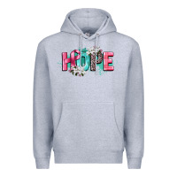Heather Grey hope cancer awareness Premium Hoodie - CowGirlArtShop
