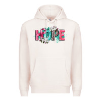 Pale Pink hope cancer awareness Premium Hoodie - CowGirlArtShop
