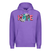 Purple hope cancer awareness Premium Hoodie - CowGirlArtShop