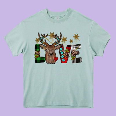 Love Christmas Heavy Core Tee Designed By Jahusdesignshop