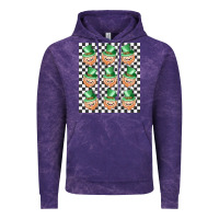 Cloud Purple boujee checker board leprechaun Vintage Hoodie - MaliasSmallBusiness
