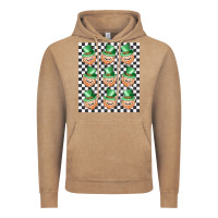 Vintage Coffee boujee checker board leprechaun Vintage Hoodie - MaliasSmallBusiness