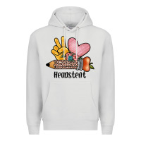 Dove Grey peace love headstent Premium Hoodie - JahusDesignShop