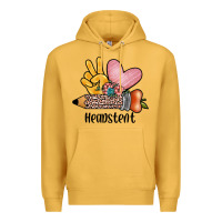 Mustard peace love headstent Premium Hoodie - JahusDesignShop