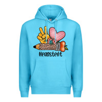 Ocean Blue peace love headstent Premium Hoodie - JahusDesignShop
