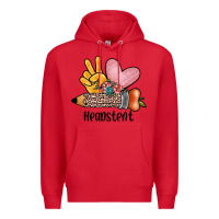Red peace love headstent Premium Hoodie - JahusDesignShop