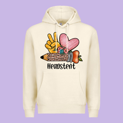 Peace Love Headstent Premium Hoodie Designed By Jahusdesignshop