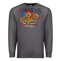 Charcoal Heather American babe 4th of july Premium Sweatshirt - CowGirlArtShop