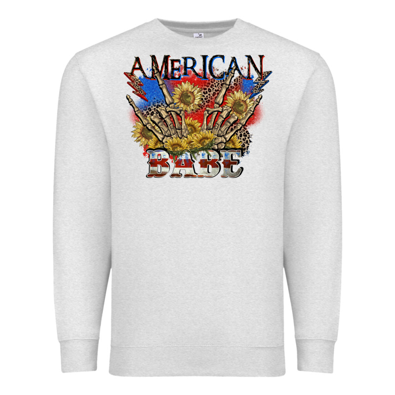 American Babe 4th Of July Premium Sweatshirt by CowGirlArtShop | Teevron