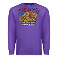 Purple American babe 4th of july Premium Sweatshirt - CowGirlArtShop