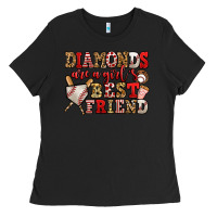 Black diamonds are a girl's best friend baseball Ladies Tee - Jasminsmagicworld