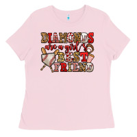 Bubblegum Pink diamonds are a girl's best friend baseball Ladies Tee - Jasminsmagicworld