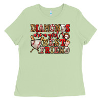 Diamonds Are A Girl's Best Friend Baseball Ladies Tee | Teevron