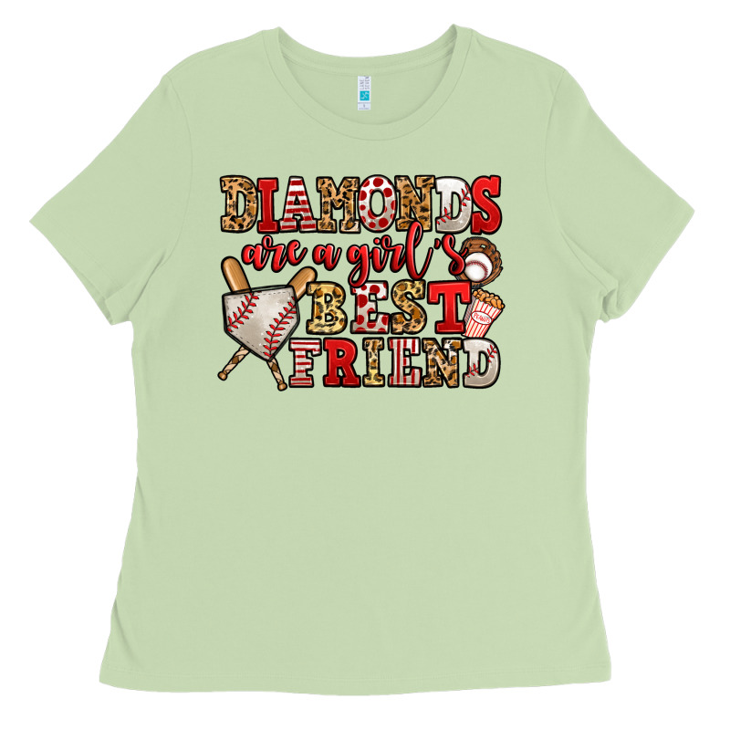 Diamonds Are A Girl's Best Friend Baseball Ladies Tee by Jasminsmagicworld | Teevron