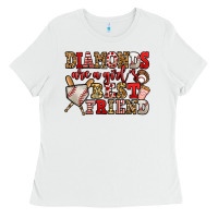 White diamonds are a girl's best friend baseball Ladies Tee - Jasminsmagicworld
