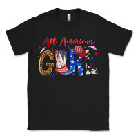 Black all american girl Classic Tee - NancyCooperArtShop