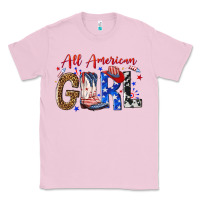 Bubblegum Pink all american girl Classic Tee - NancyCooperArtShop