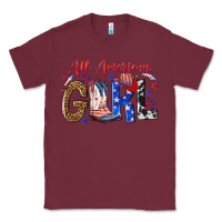 Burgundy all american girl Classic Tee - NancyCooperArtShop