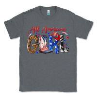 Charcoal Heather all american girl Classic Tee - NancyCooperArtShop