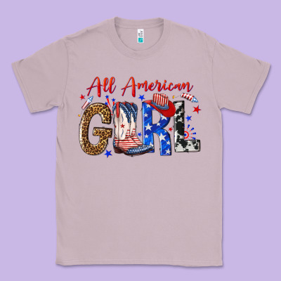 All American Girl Classic Tee Designed By Nancycooperartshop