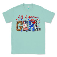 Seafoam all american girl Classic Tee - NancyCooperArtShop